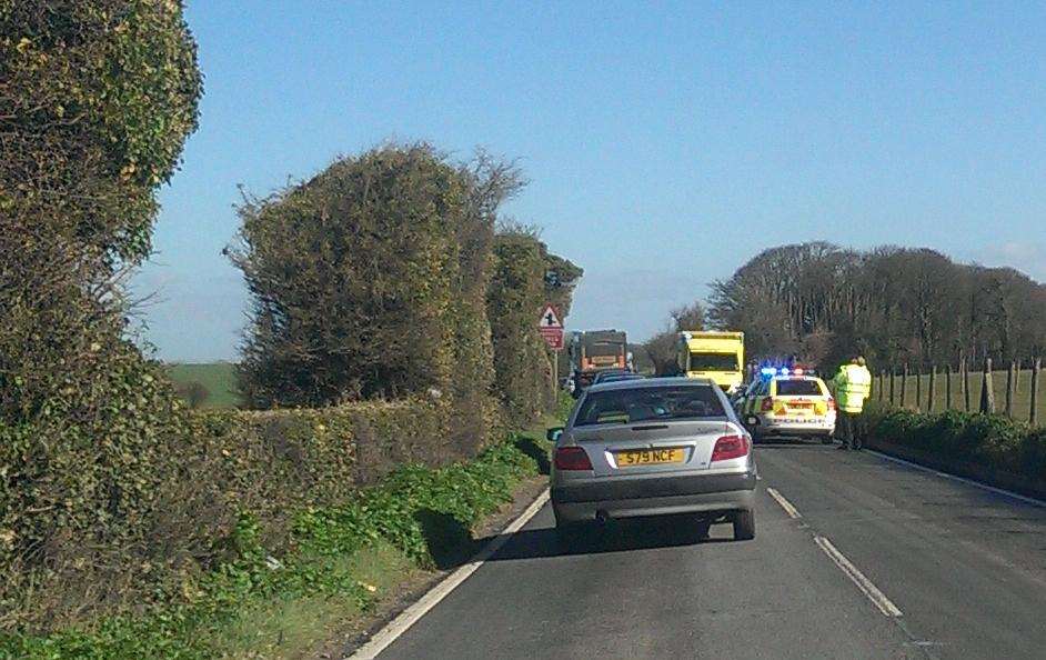 Police and ambulance crews attended the scene