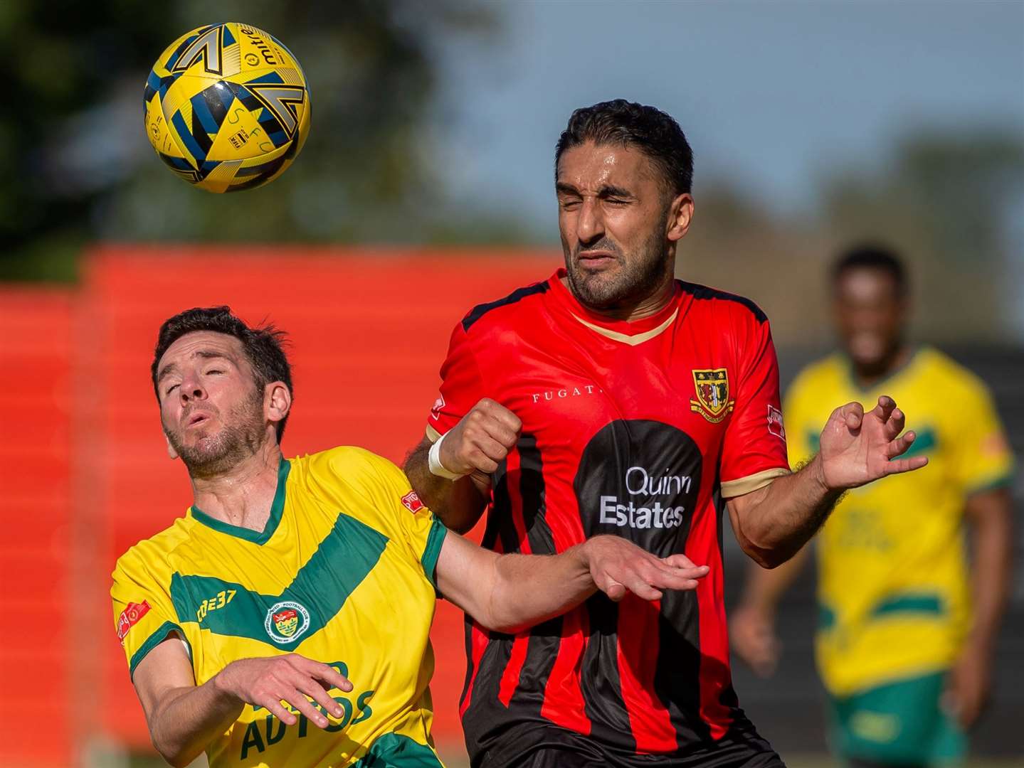 Sittingbourne midfielder Toch Singh in the thick of things against Ashford. Picture: Ian Scammell/Isobel Scammell
