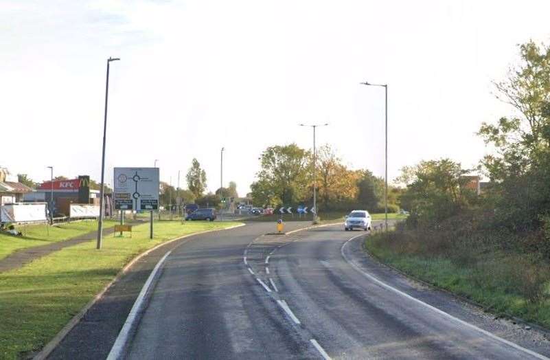 The crash happened on the Old Thanet Way, near the Chestfield roundabout, Whitstable. Picture: Google