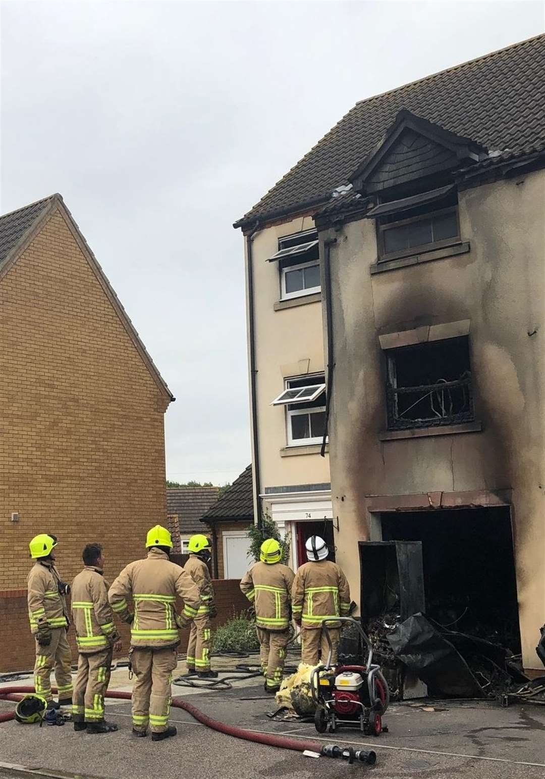 The damage from the fire in Monarch Drive, Kemsley. Picture: Sabina Kazancevova