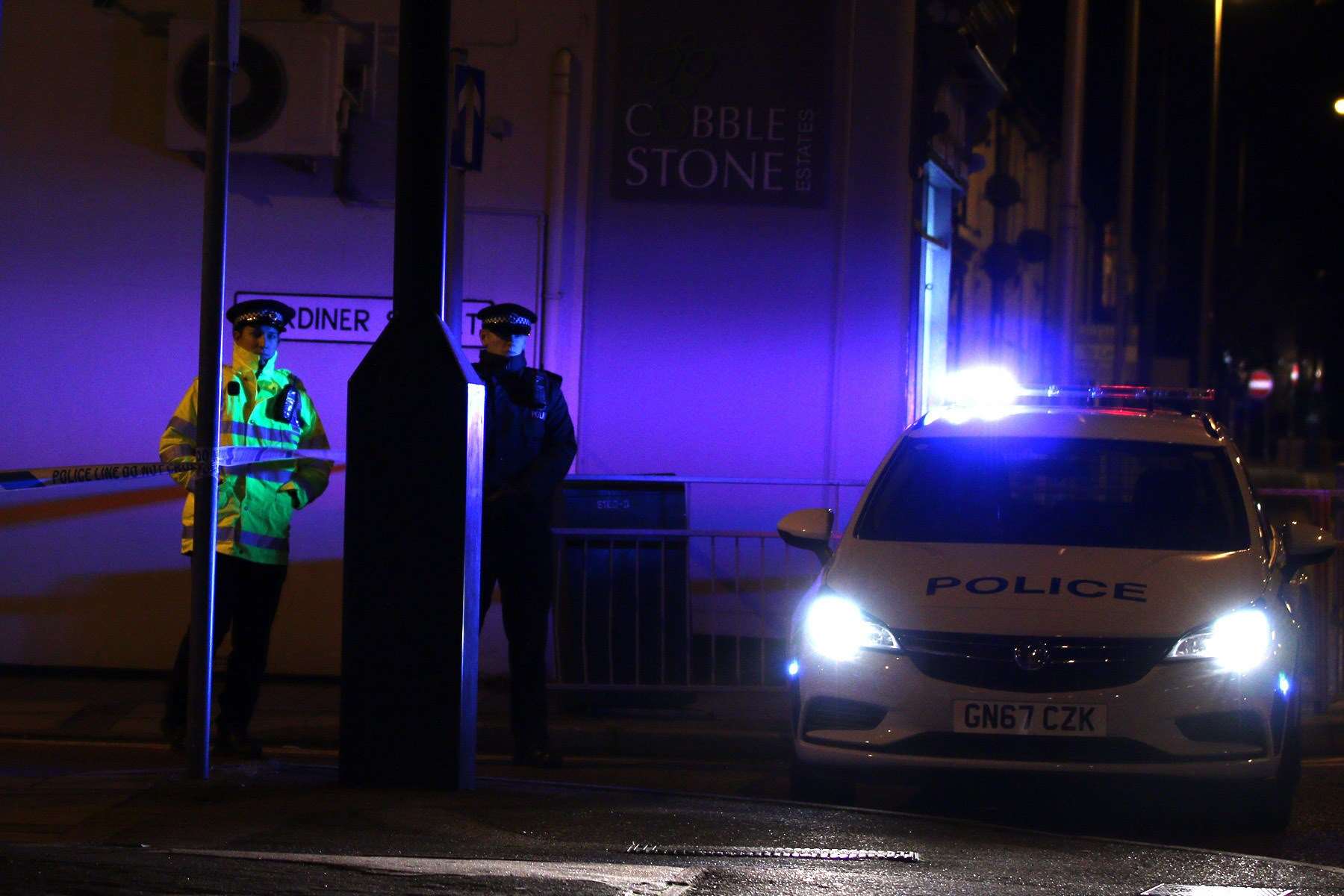 Police at Gardiner Street, Gillingham. Photos: Keith Thompson