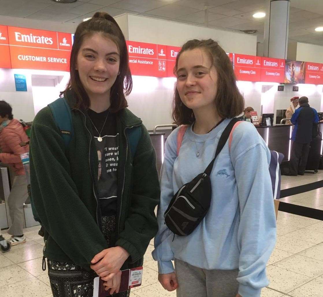 Emily (left) and Lydia (right) are in Tairua, New Zealand