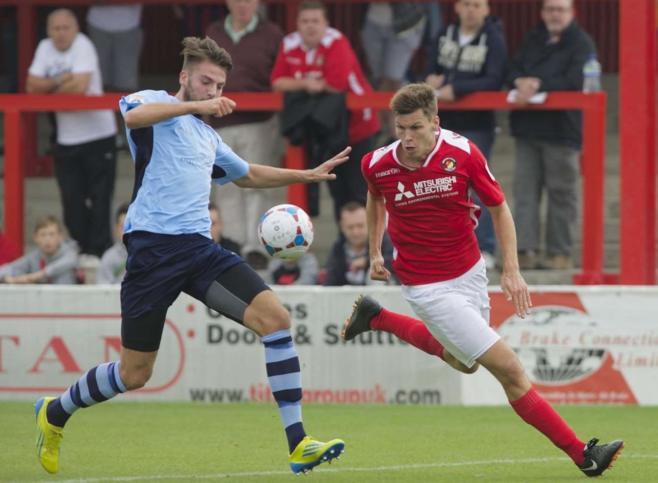 Charlie Sheringham in action for Ebbsfleet against St Albans in September 2014 Picture: Andy Payton