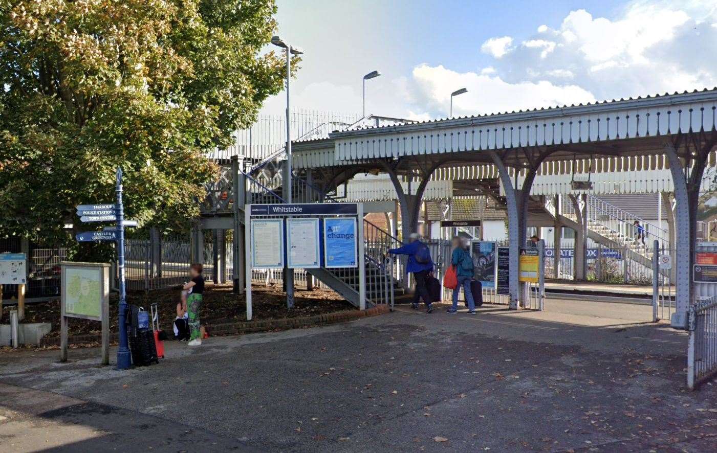Whitstable railway station was targeted in the vandals spree. Picture: Google