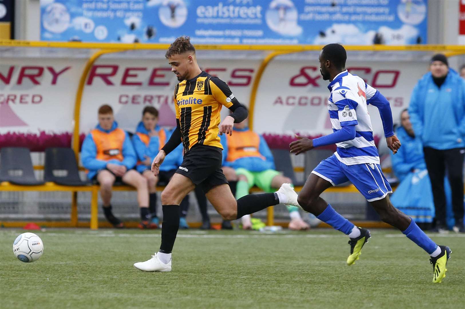 Michael Phillips on the charge for Maidstone Picture: Andy Jones