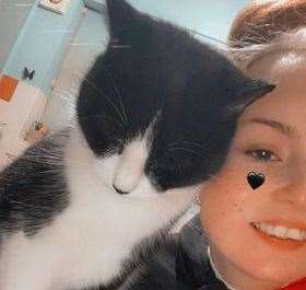 Chaz Turl, from Shepway, bought Freddie as a therapy cat in 2018. Picture: Chaz Turl