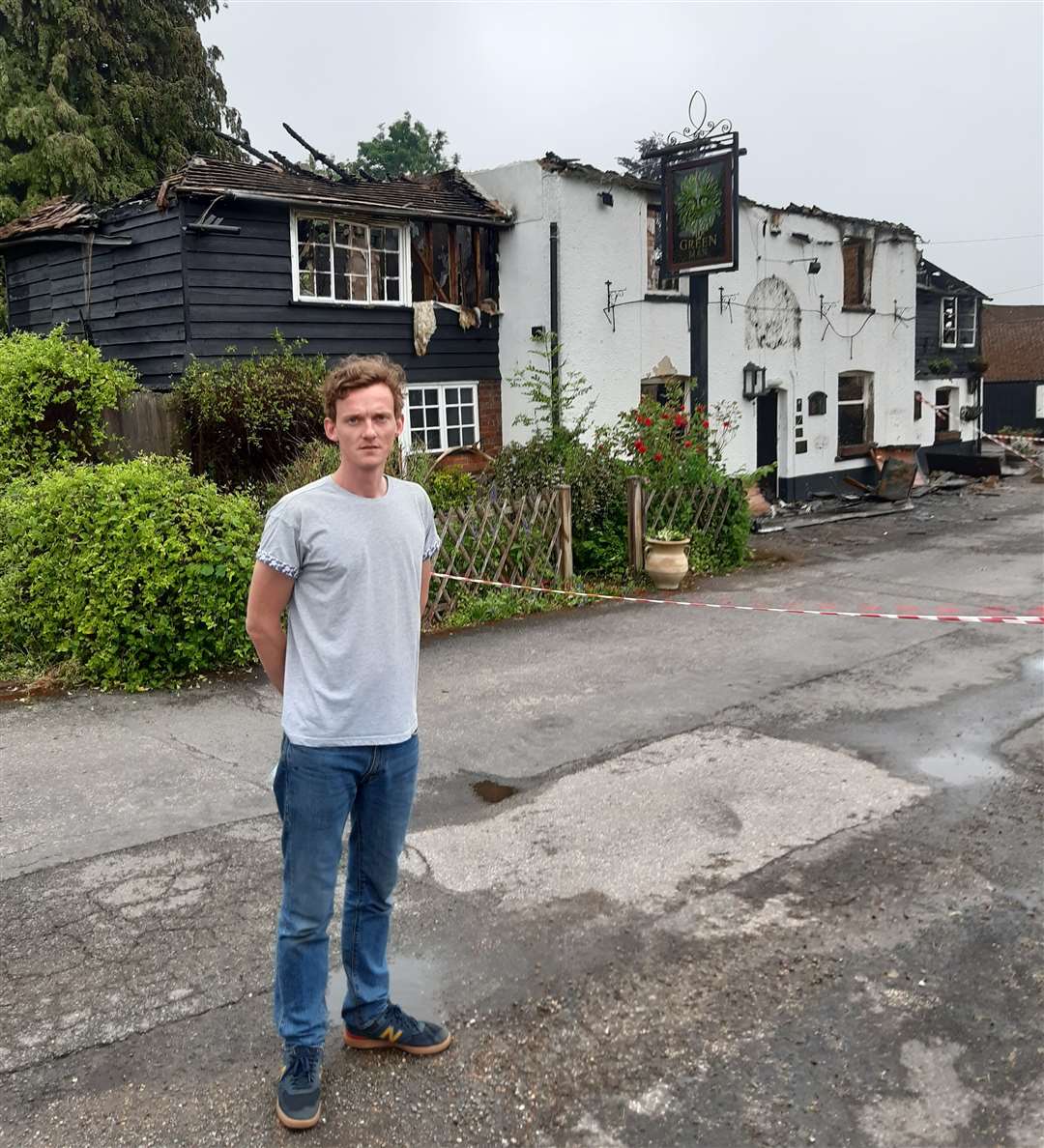 Pub landlord Alex Brooks said he lost everything after a fire destroyed the Green Man in Hodsall Street