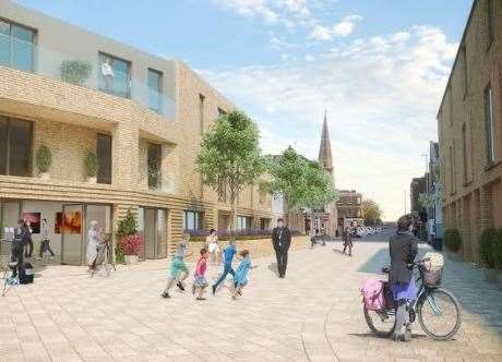 A CGI showing the Canterbury City Council’s vision for the Herne Bay development
