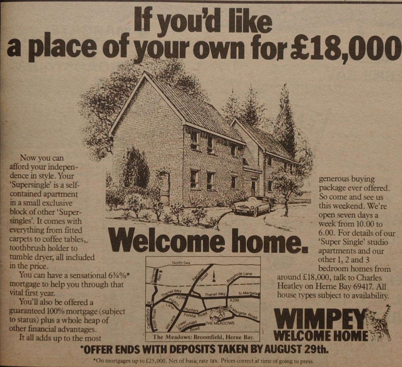 Advert in the Herne Bay Gazette in 1982