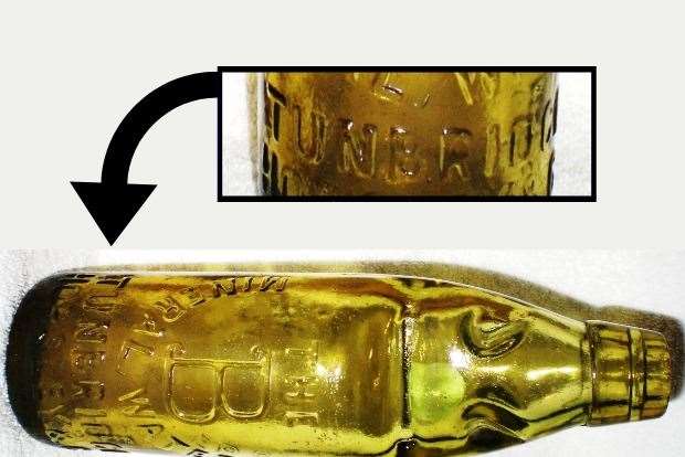 A centuries-old bottle with the old spelling. Picture: Stuart Jeffery