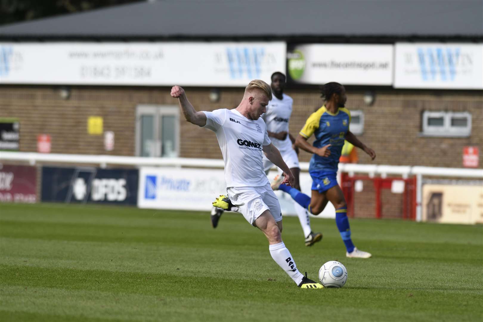 George Smith in possession for Dover against Solihull Picture: Tony Flashman