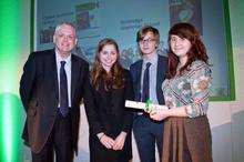 Pupils from Tonbridge Grammar School collect award