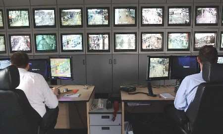 The CCTV control room at Bromley. Picture: Katharyn Boudet