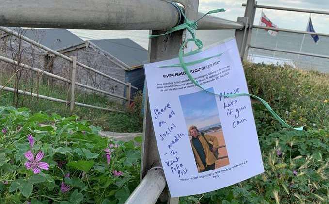 Missing persons posters were placed around Birchington when Claire Knights went missing in August