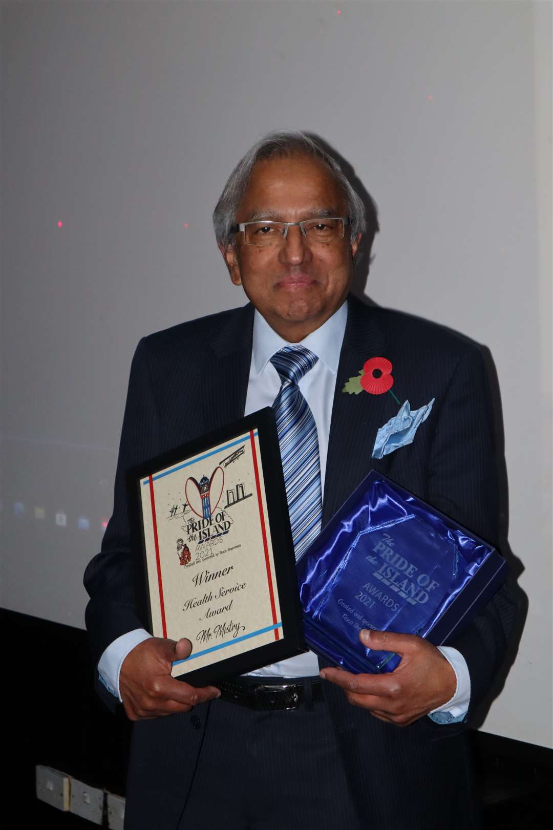 Pharmacist Manu Mistry was named health service winner in the Tesco Pride of the Island awards