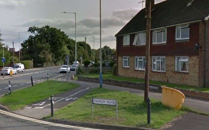 The burglary took place in Trench Road, Tonbridge Picture: Google Street View