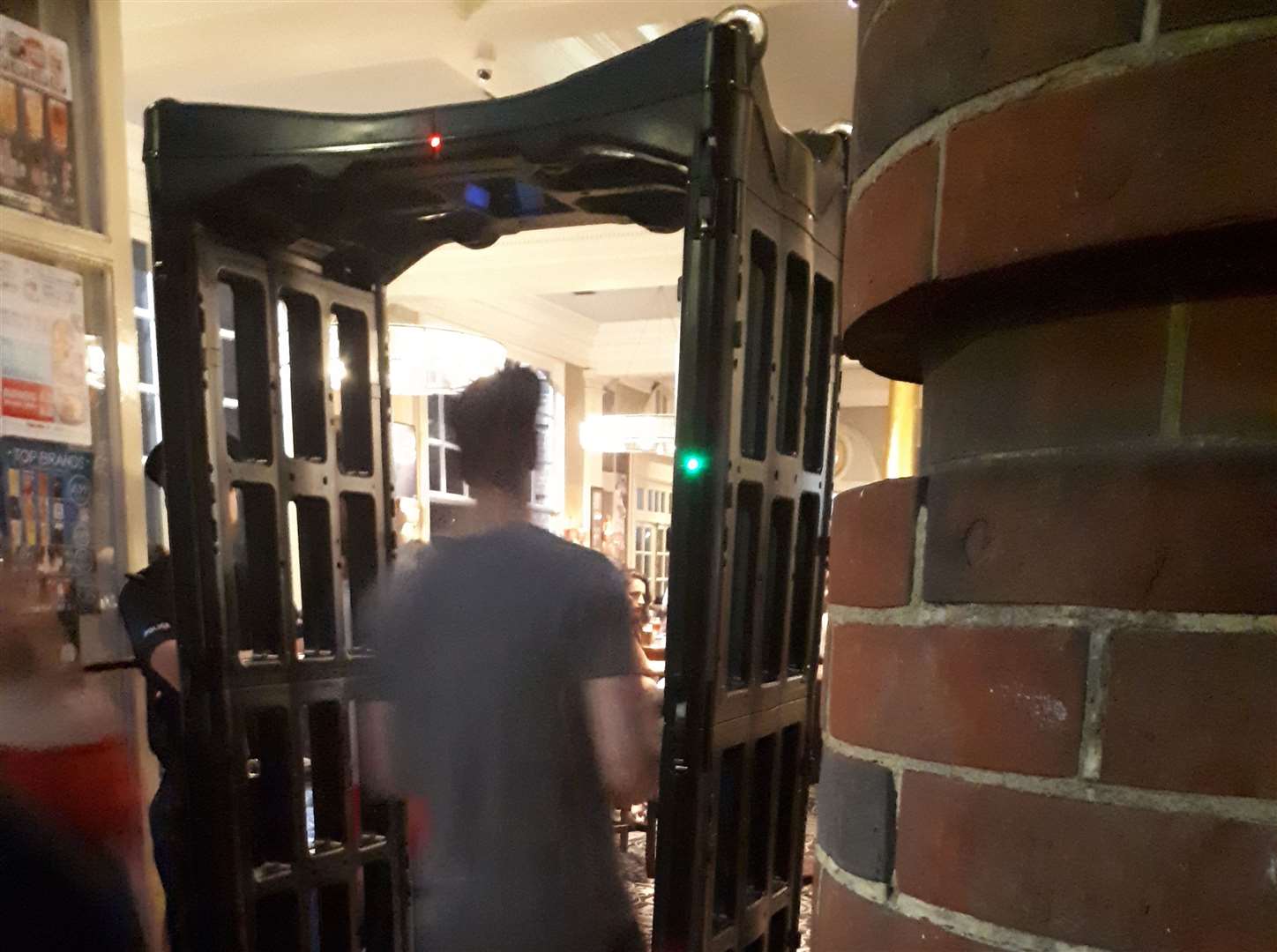 Officers have been using the knife arch at pubs and fast food outlets