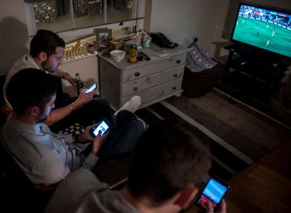 Louis, Ben and Lewis say they prefer MLS because it is unpredictable. Pic: Andrew Testa for The New York Times