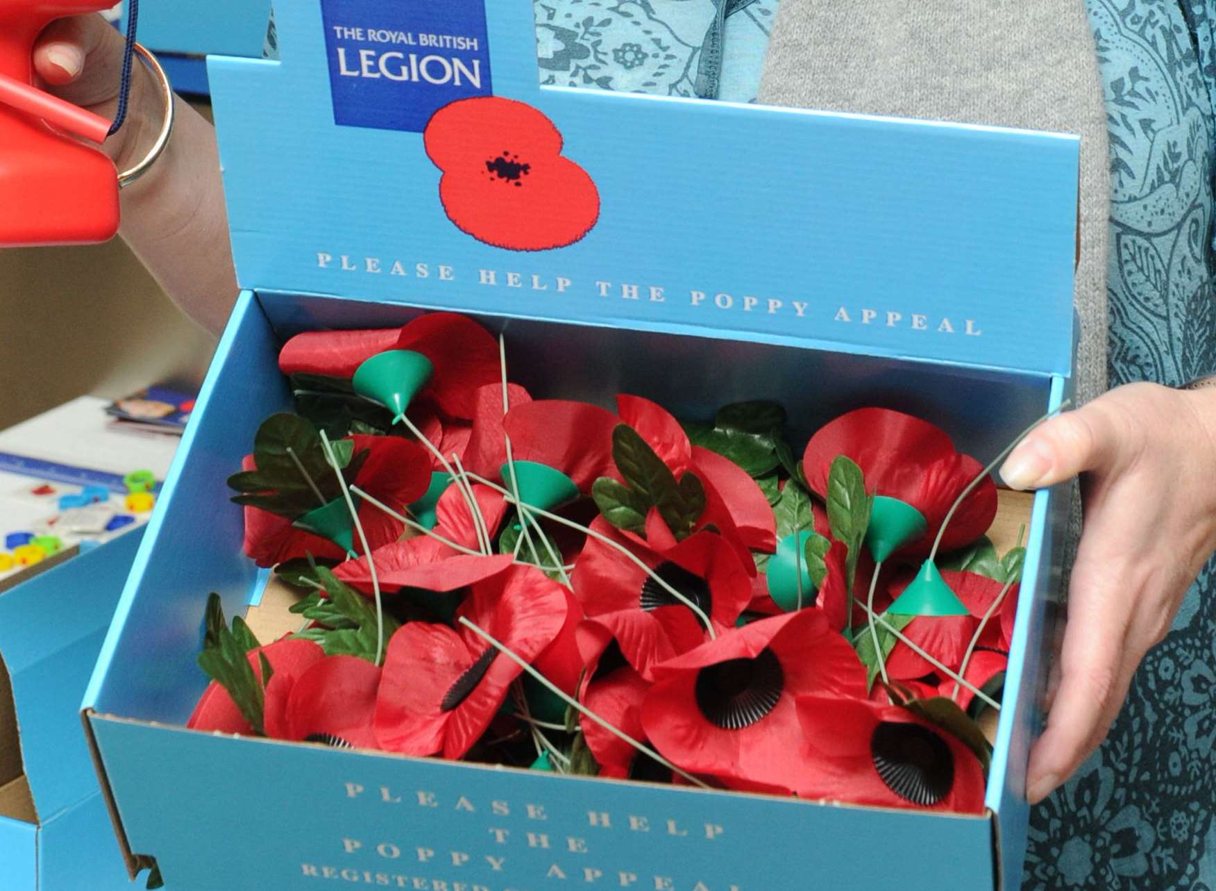A poppy collection box