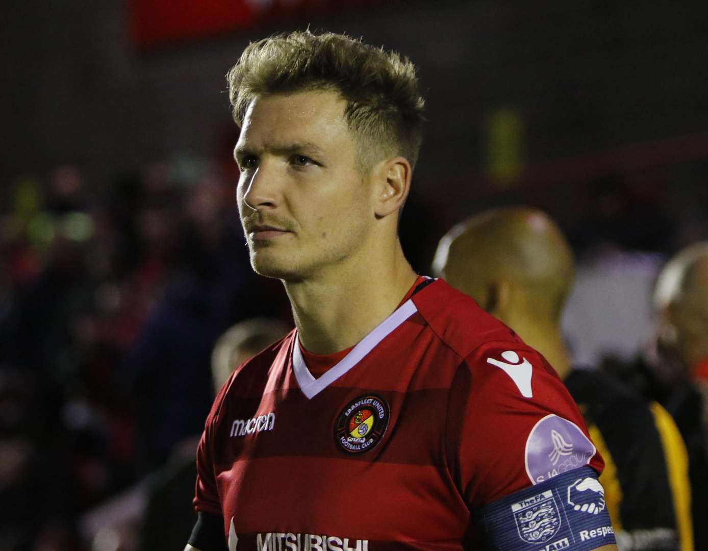 Ebbsfleet captain Dave Winfield picked up an injury at Maidenhead Picture: Andy Jones