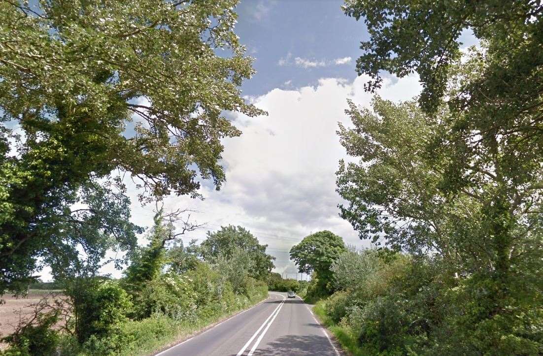 The incident happened on the A28 Island Road near Sarre. Picture: Google Street View