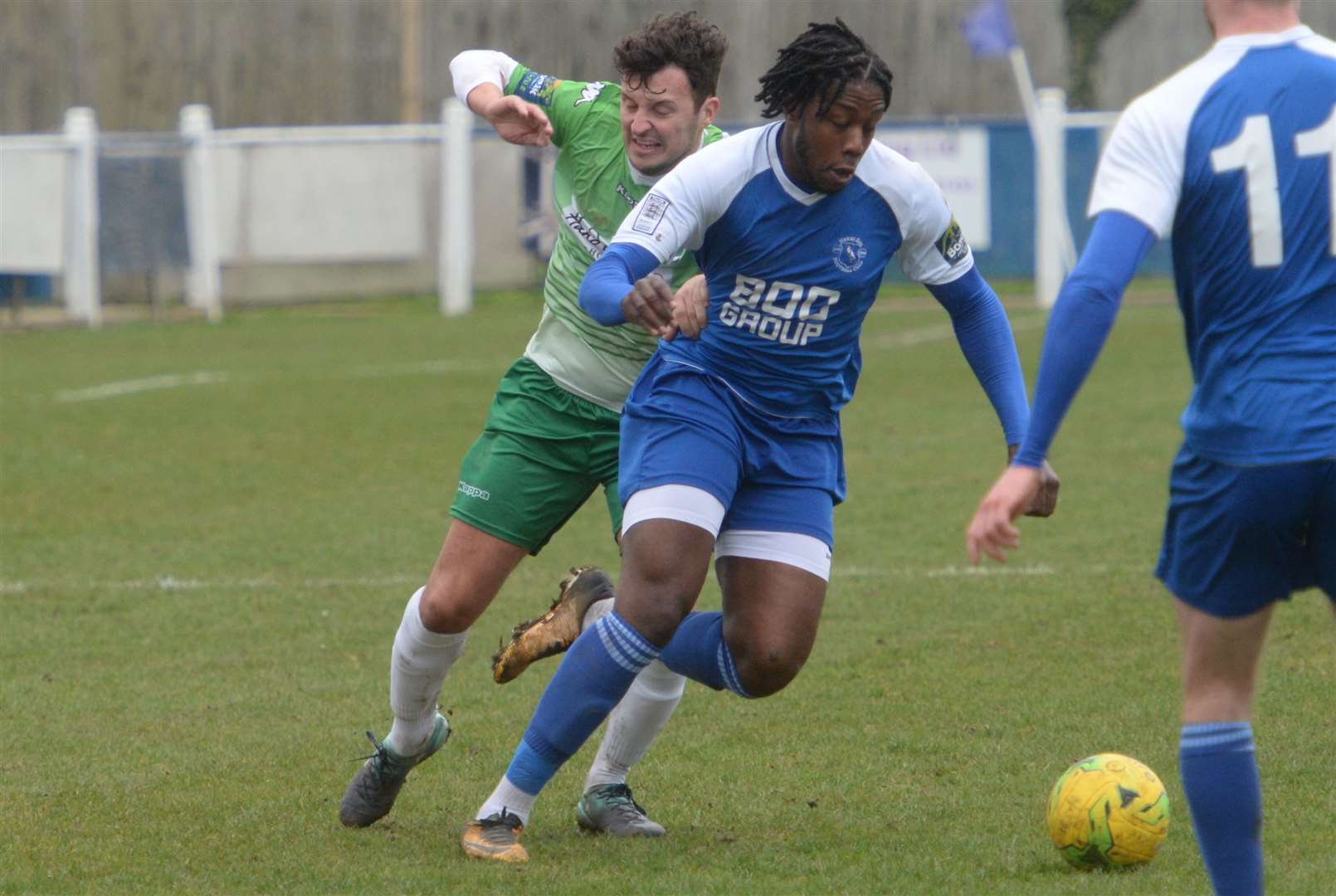 Herne Bay taking on Guernsey in Bostik South East at Winch's Field earlier this month. Picture: Chris Davey