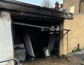 A garage has been badly damaged (60770618)