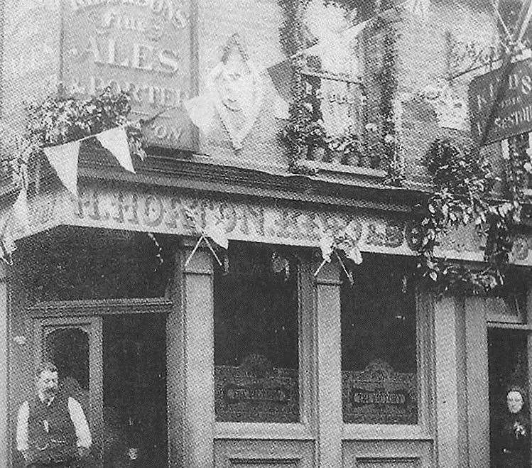 The pub pictured with bunting for the coronation of Edward VII and his wife Alexandra in 1902. Picture: Micheal Norman/dover-kent.com