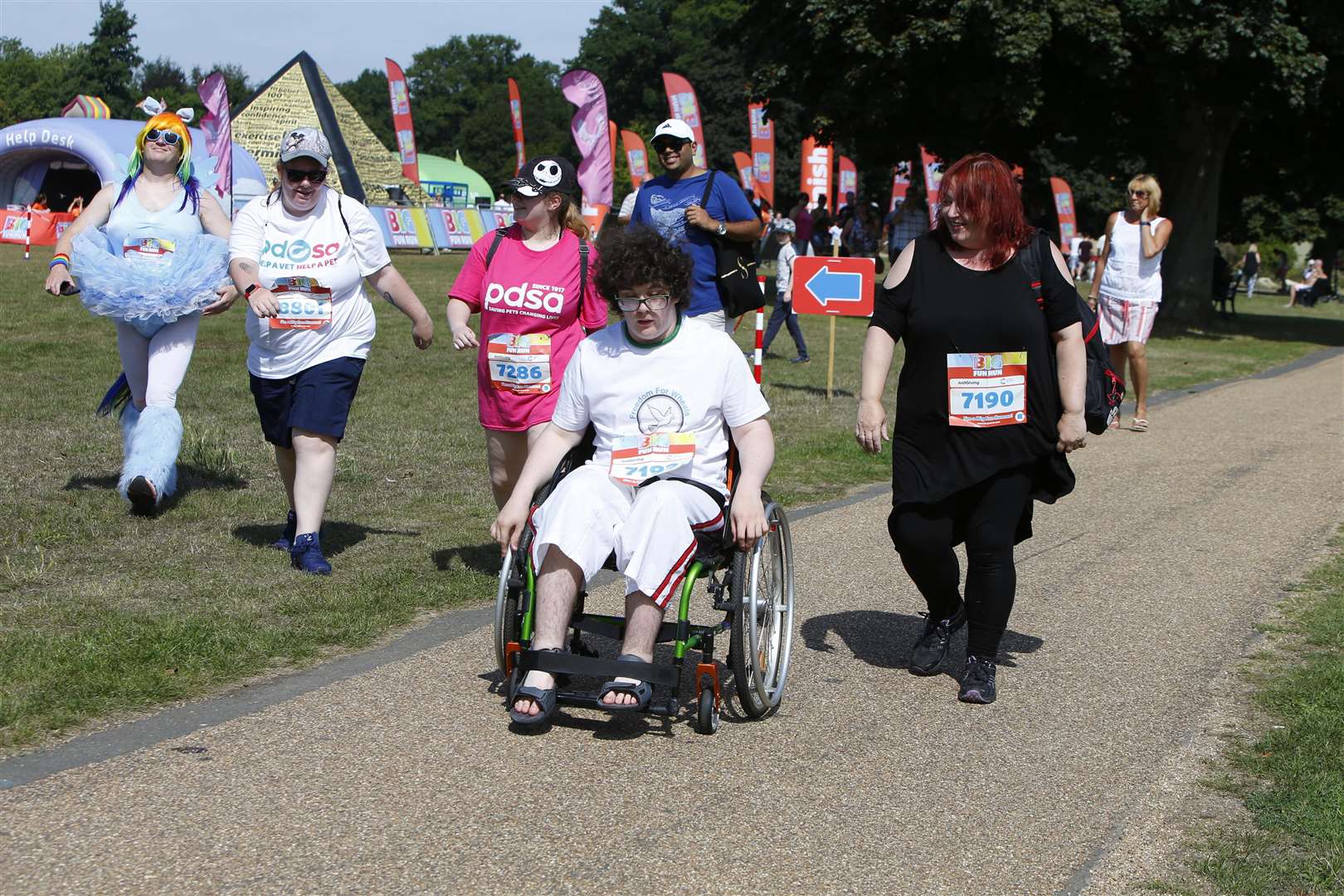 Ambitious Owen takes part in the Mote Park fun run to raise money for Freedom For Wheels