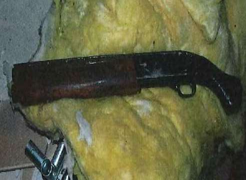 A gun recovered from Castle's property