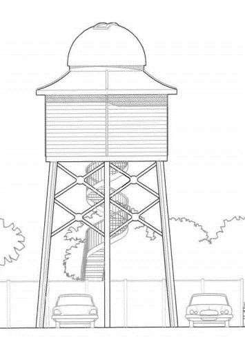 How the astrological tower at the creek is planned to look