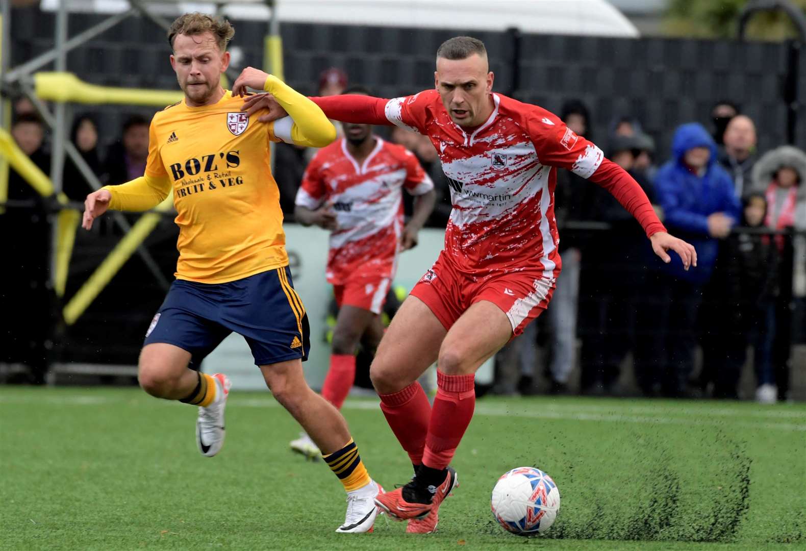 Ramsgate striker Joe Taylor in action against Woking in the First Round. Picture: Barry Goodwin