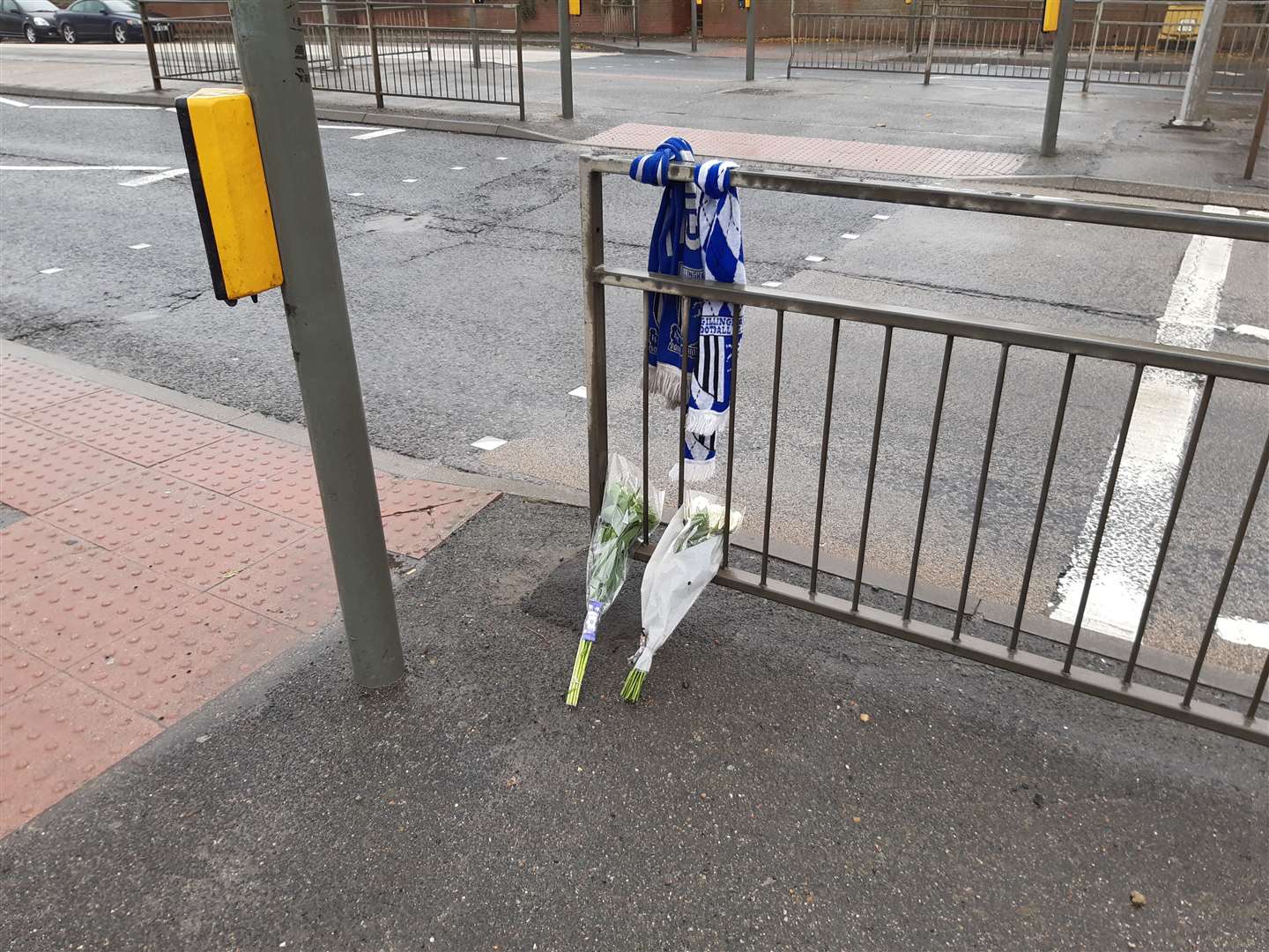 Tributes were left by the crossing