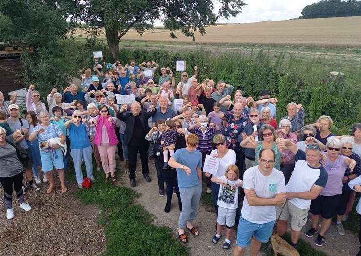 Residents came out in force when the first application for a much smaller 115-home estate was submitted
