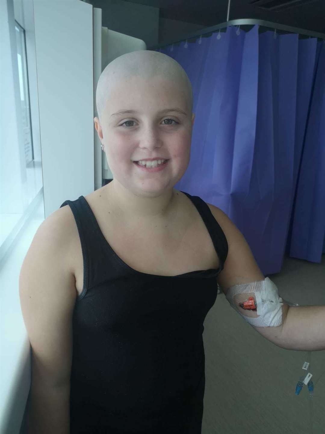 Harmony Morgan-Young undergoes treatment - she is now on her tenth course of chemotherapy