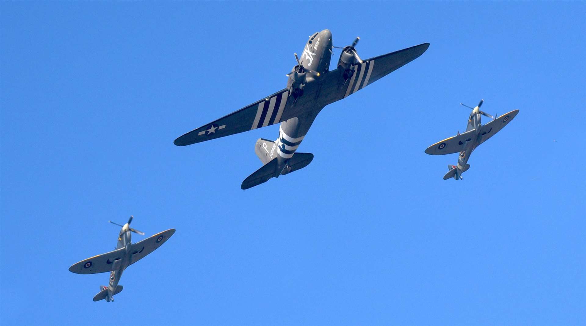 Aero Legend Spitfires and a C. 47 Dakota