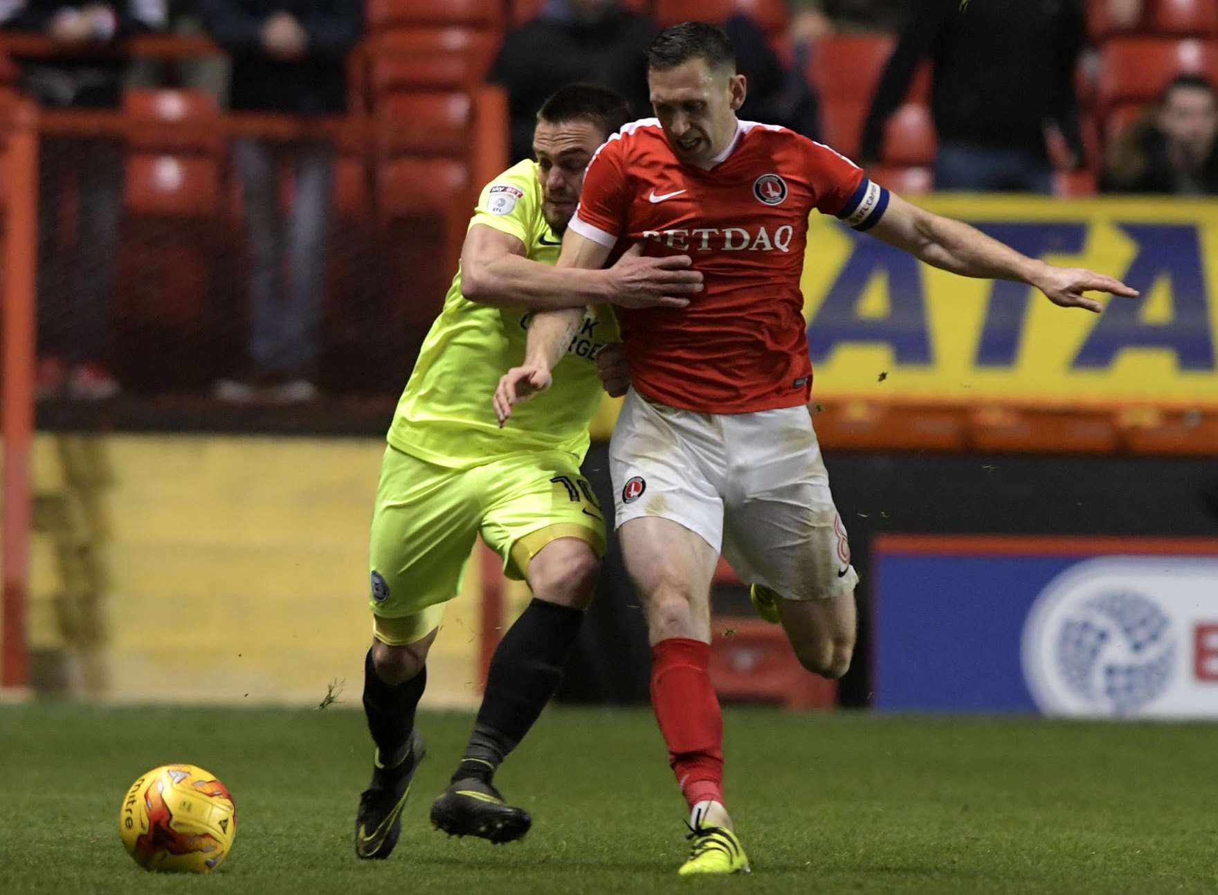 Charlton captain Andrew Crofts in action against Peterborough. Picture: Barry Goodwin