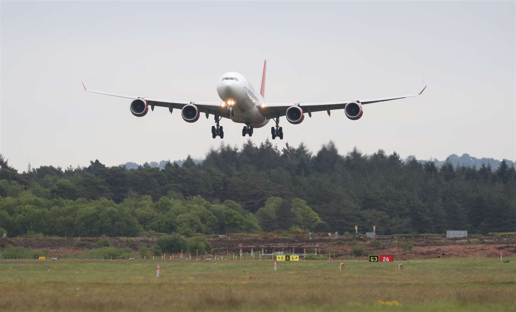 The plane lands at Bournemouth Airport (Andrew Matthews/PA)