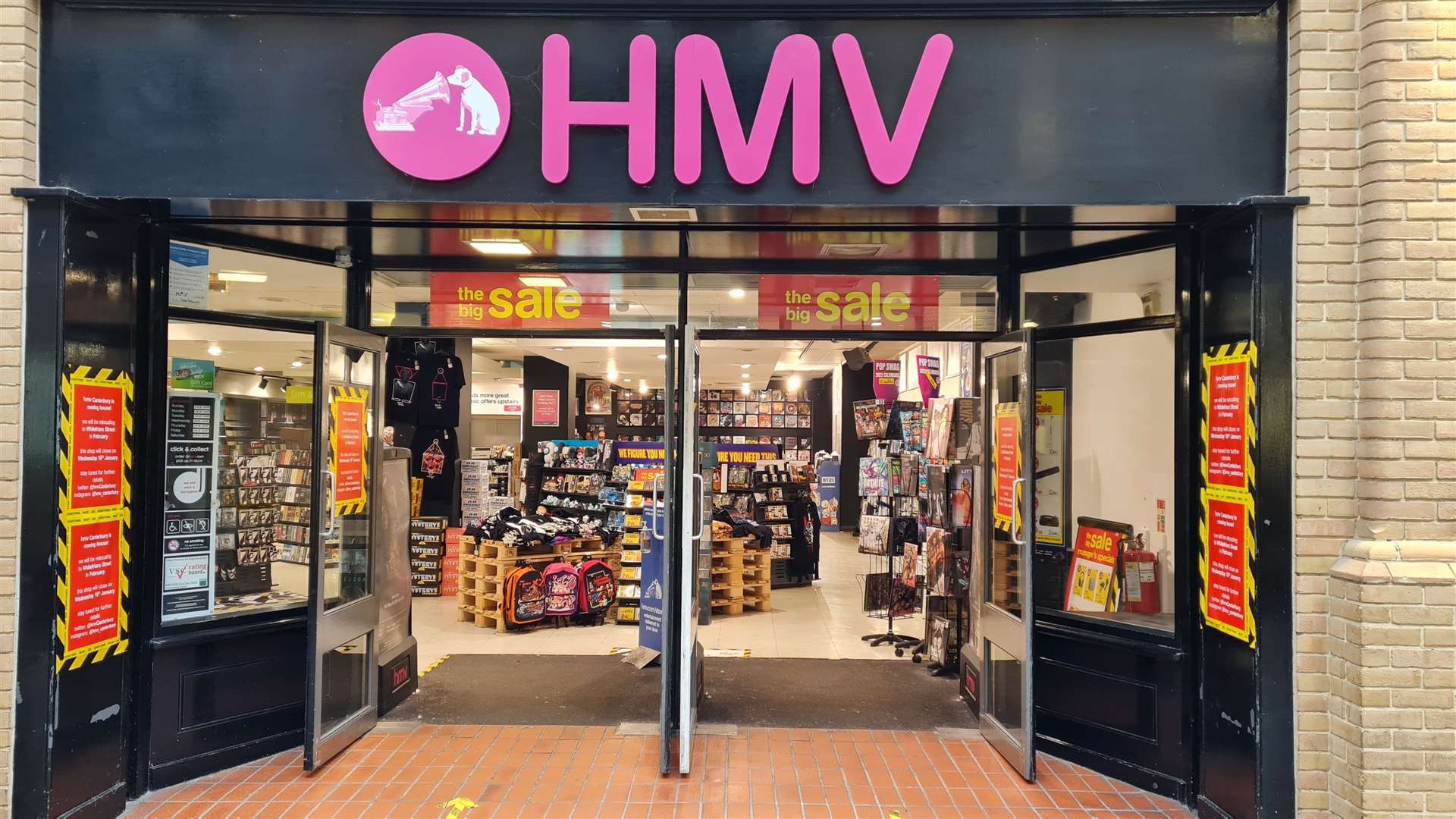 HMV in Marlowe Arcade closed yesterday ahead of a move to smaller premises next month