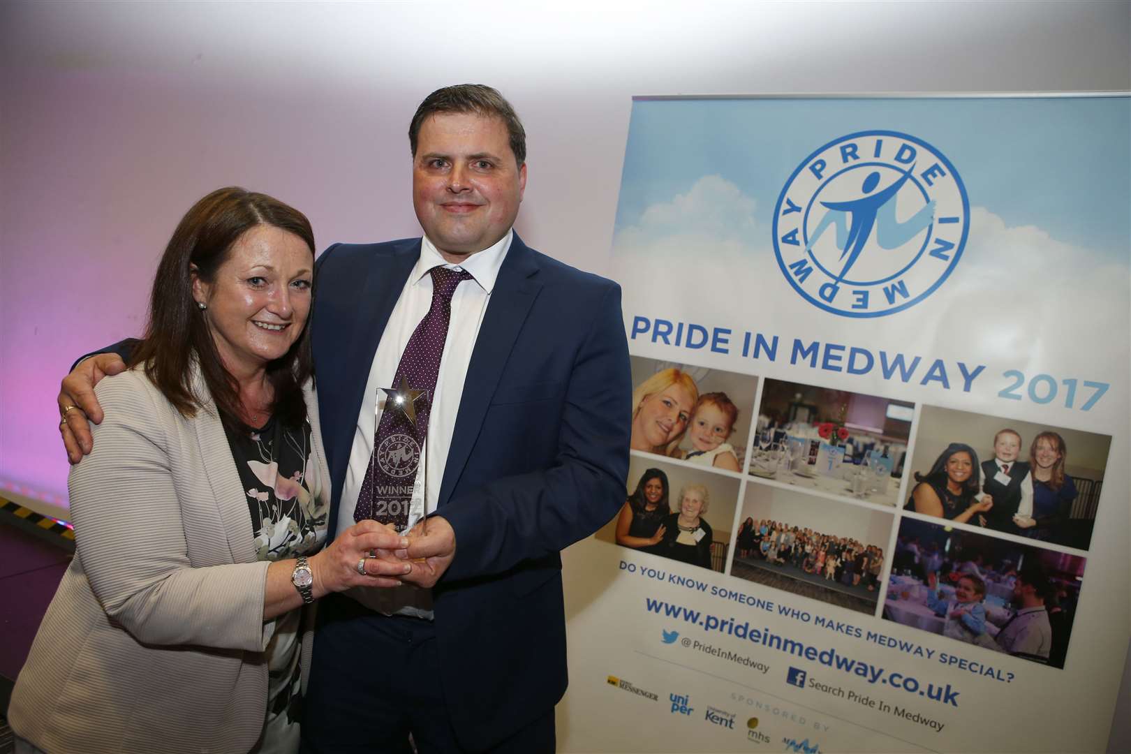 Pride in Medway winners in 2017 Liz and Darren Shaw from One Big Family Helping the Homeless Picture: Andy Jones