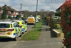 Police vehicles swarm Norrigton Road, Maidstone
