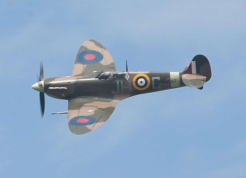 A previous Spitfire flypast at the Kent County Show. Picture: John Westhrop