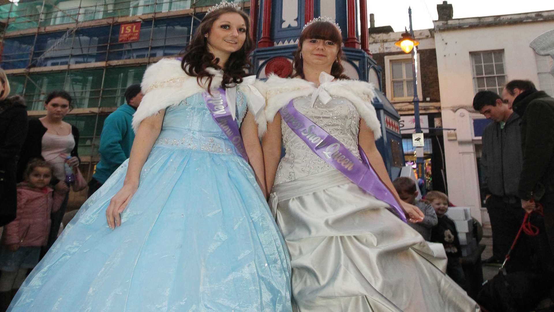 Hannah Thompson, 18, and fellow Sheppey Snow Queen Katie-Ann Goodsell, 20