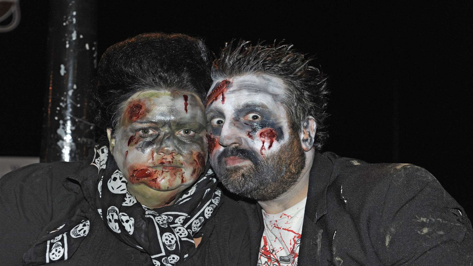 Nicola King and Martin Stone at the Zombie Crawl