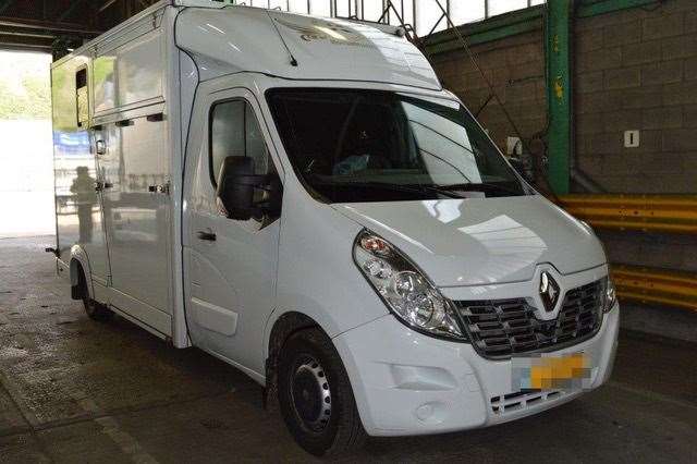 The horsebox Mari Van Gerwen used to illegally smuggle the drugs into the UK. Picture: NCA