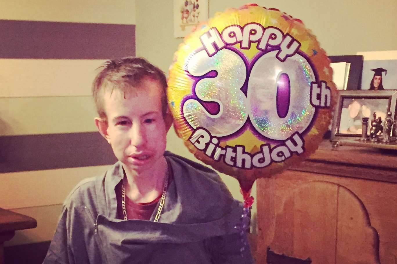 He celebrated his 30th birthday with his family on Tuesday