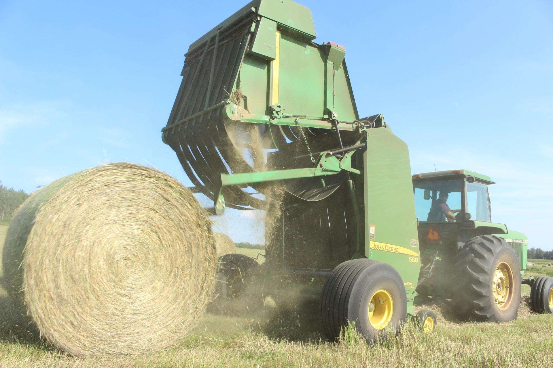 A hay baler. Stock picture