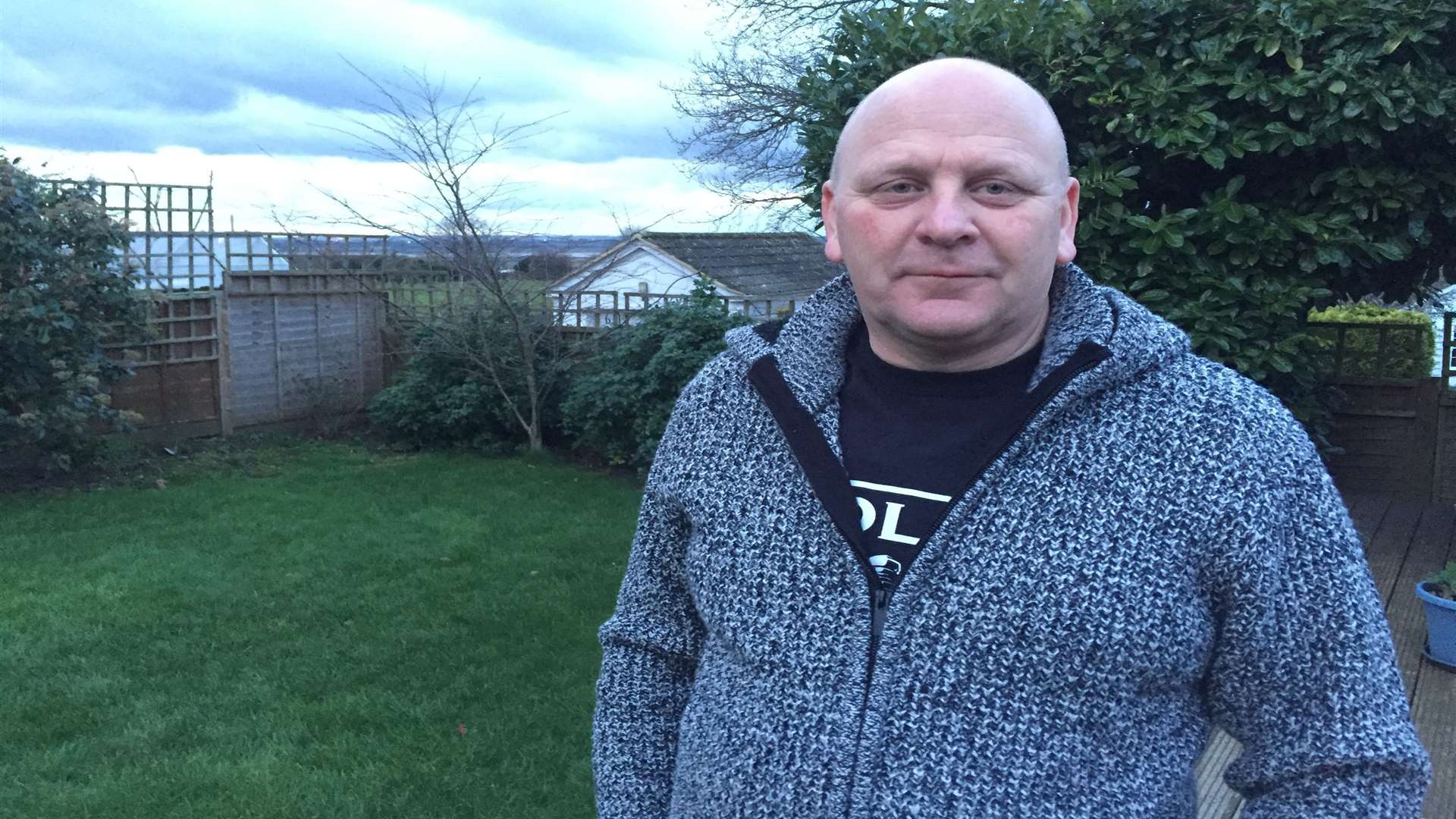 Andy Yerlett, of Crown Green, Shorne overlooks the site of the new Thames crossing proposals