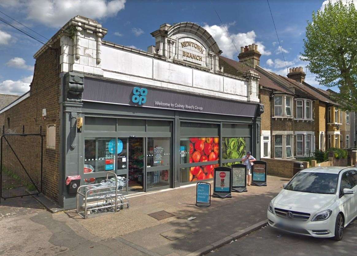 Two robberies happened at the Co-op in Colney Road, Dartford.