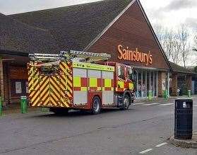 Fire service at Larkfield Sainsbury's on Friday. Picture: Charlotte Ankers